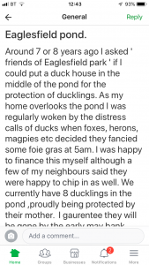 eagkesfield park duck house